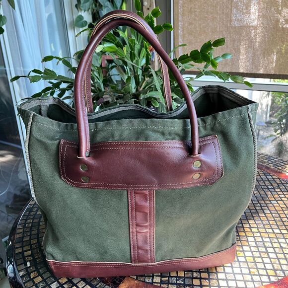 Duluth Pack Sportsmans Canvas & Leather Tote Bag Large EUC - Picture 10 of 10